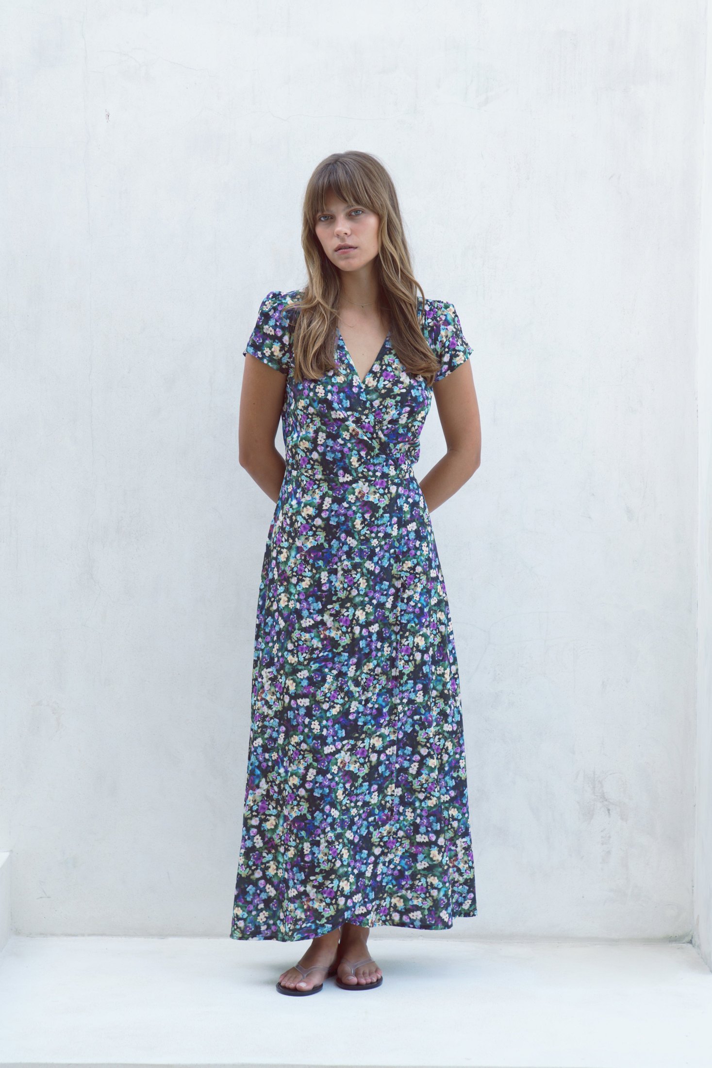 Alexa Maxi Wrap Dress | Viola — thumbnail 2