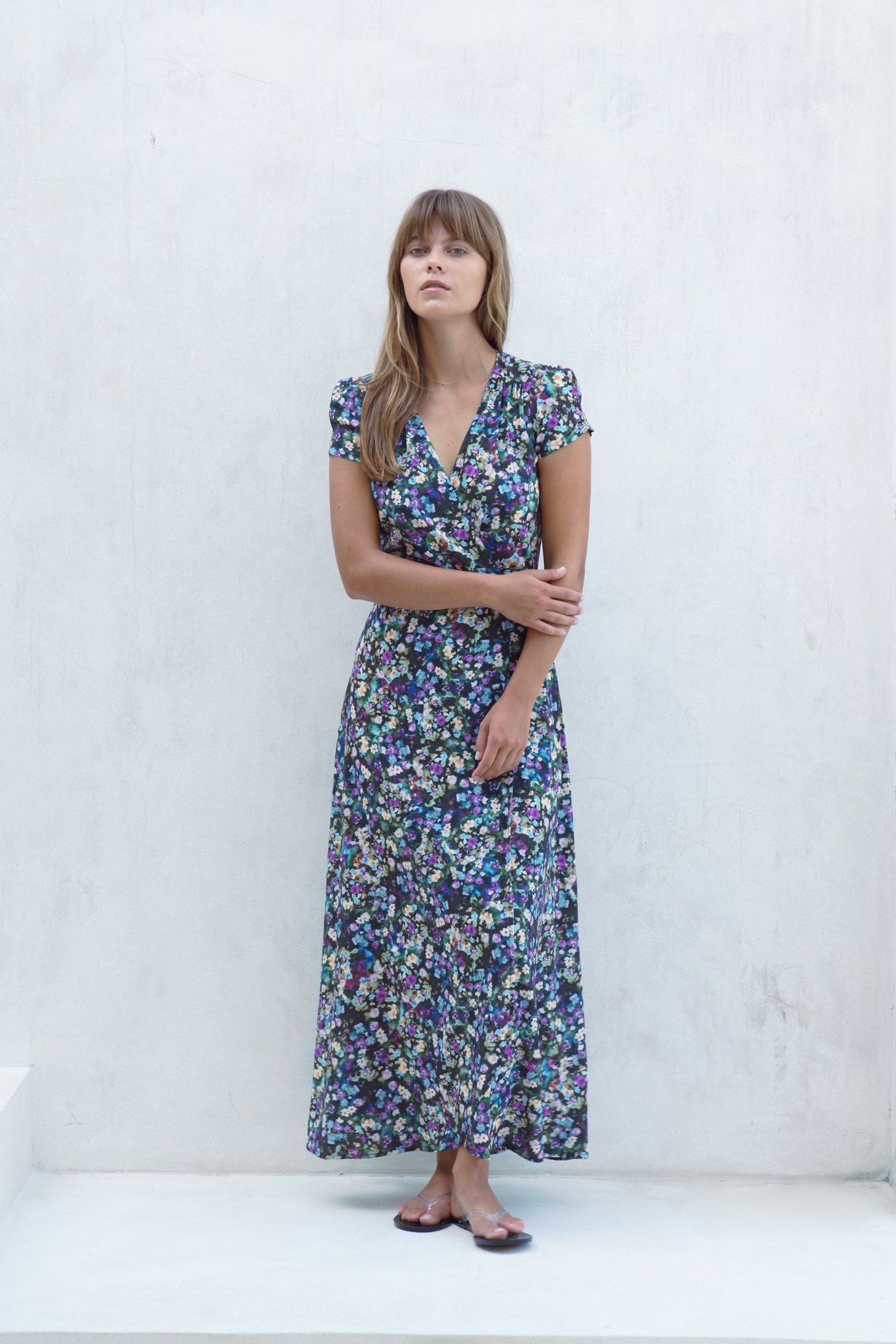 Alexa Maxi Wrap Dress | Viola — thumbnail 6