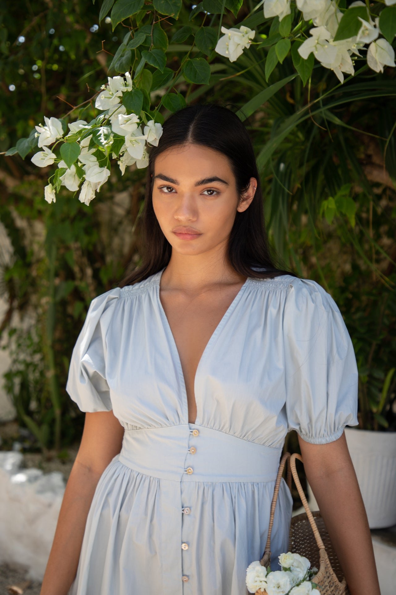 Hazel Midi Dress | Dusty Blue — thumbnail 9