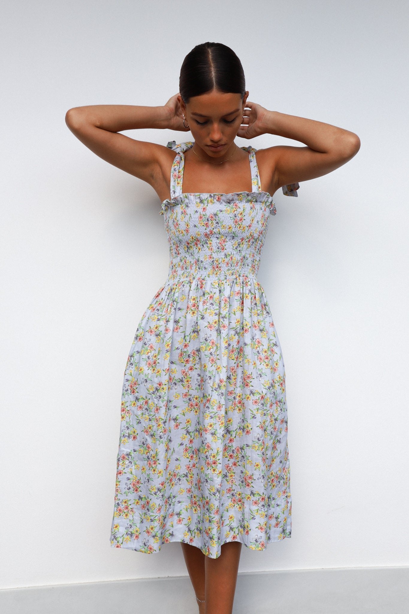 Farrah Midi Dress | Spring Bouquet — thumbnail 2