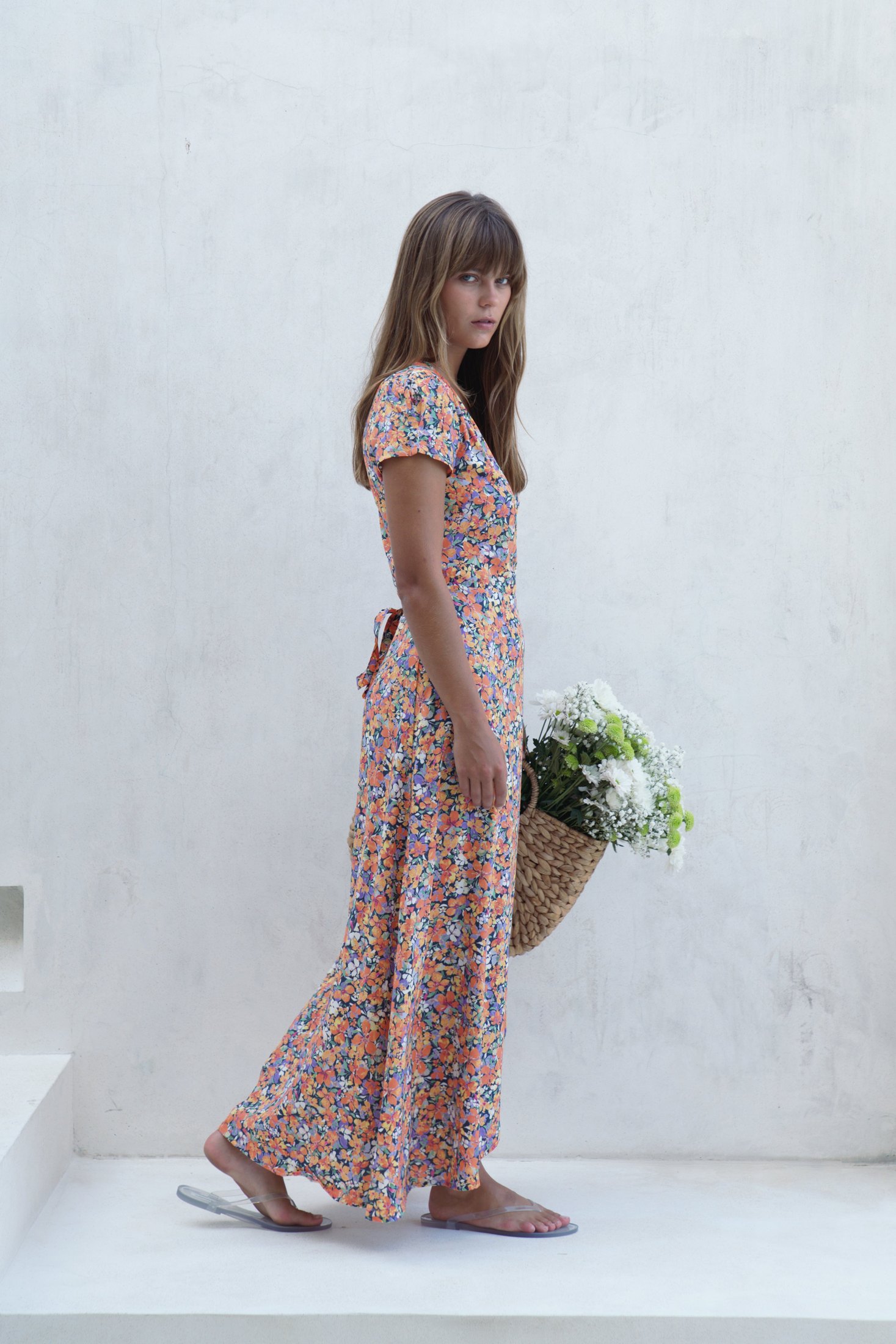 Alexa Maxi Wrap Dress | Wildflower — thumbnail 9