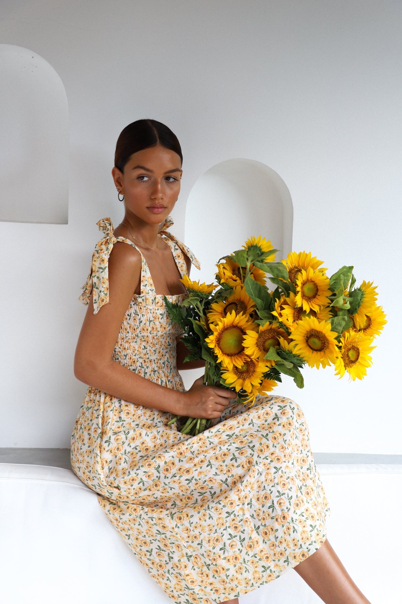 Farrah Midi Dress | Sunflowers — thumbnail 2