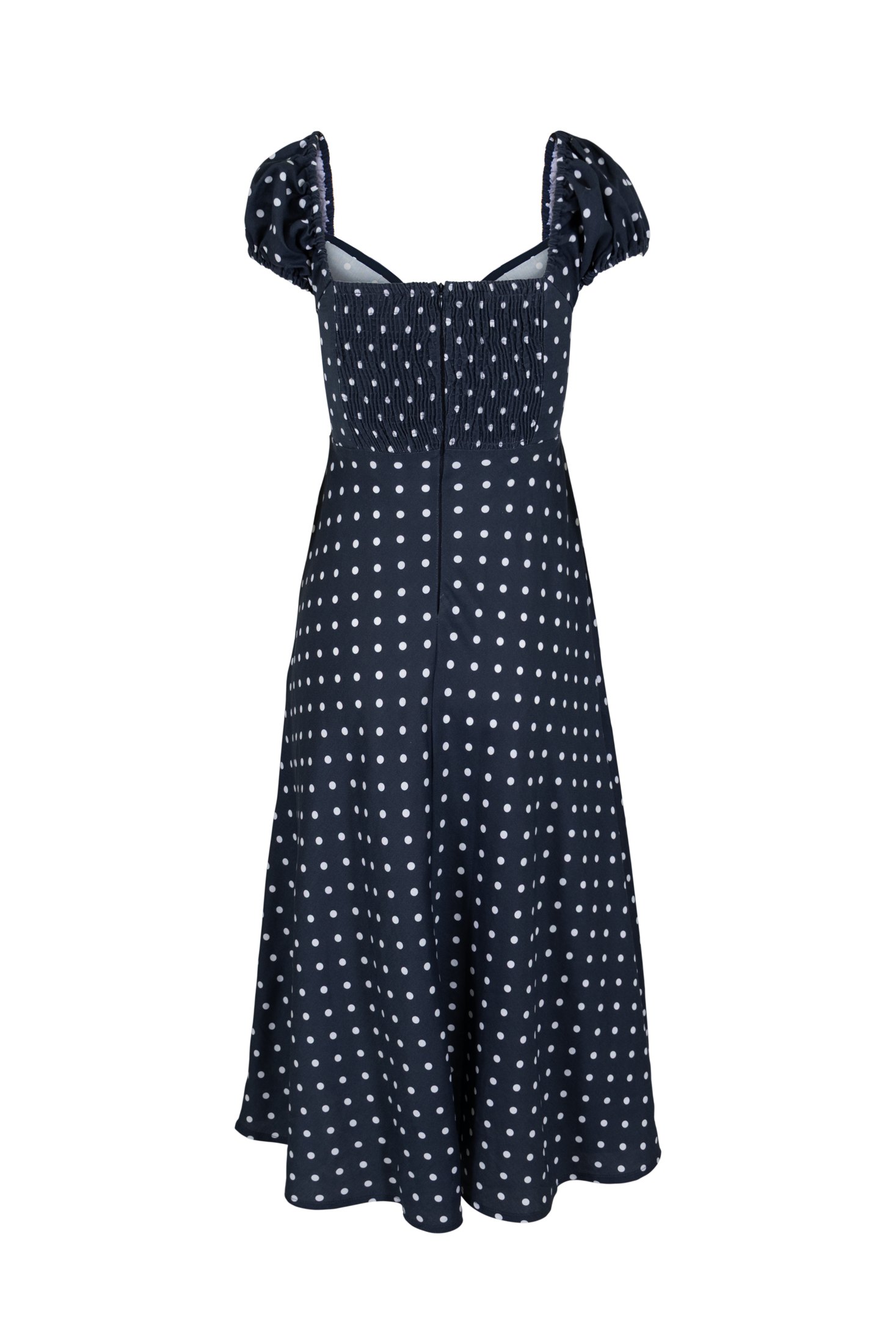 Gia Midi Dress | Midnight Polka Dot — thumbnail 8