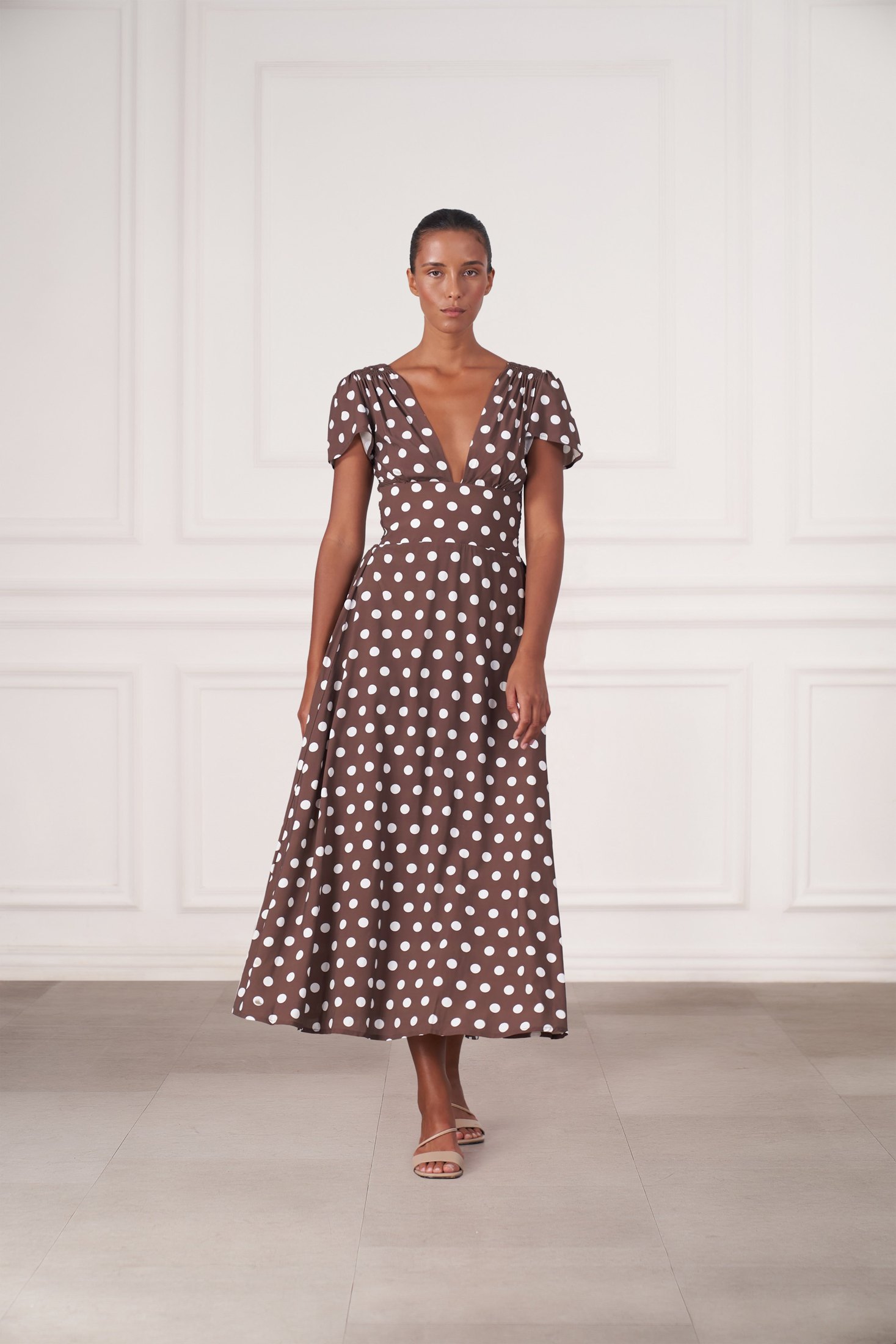 Margot Maxi Dress | Espresso Dot — thumbnail 5