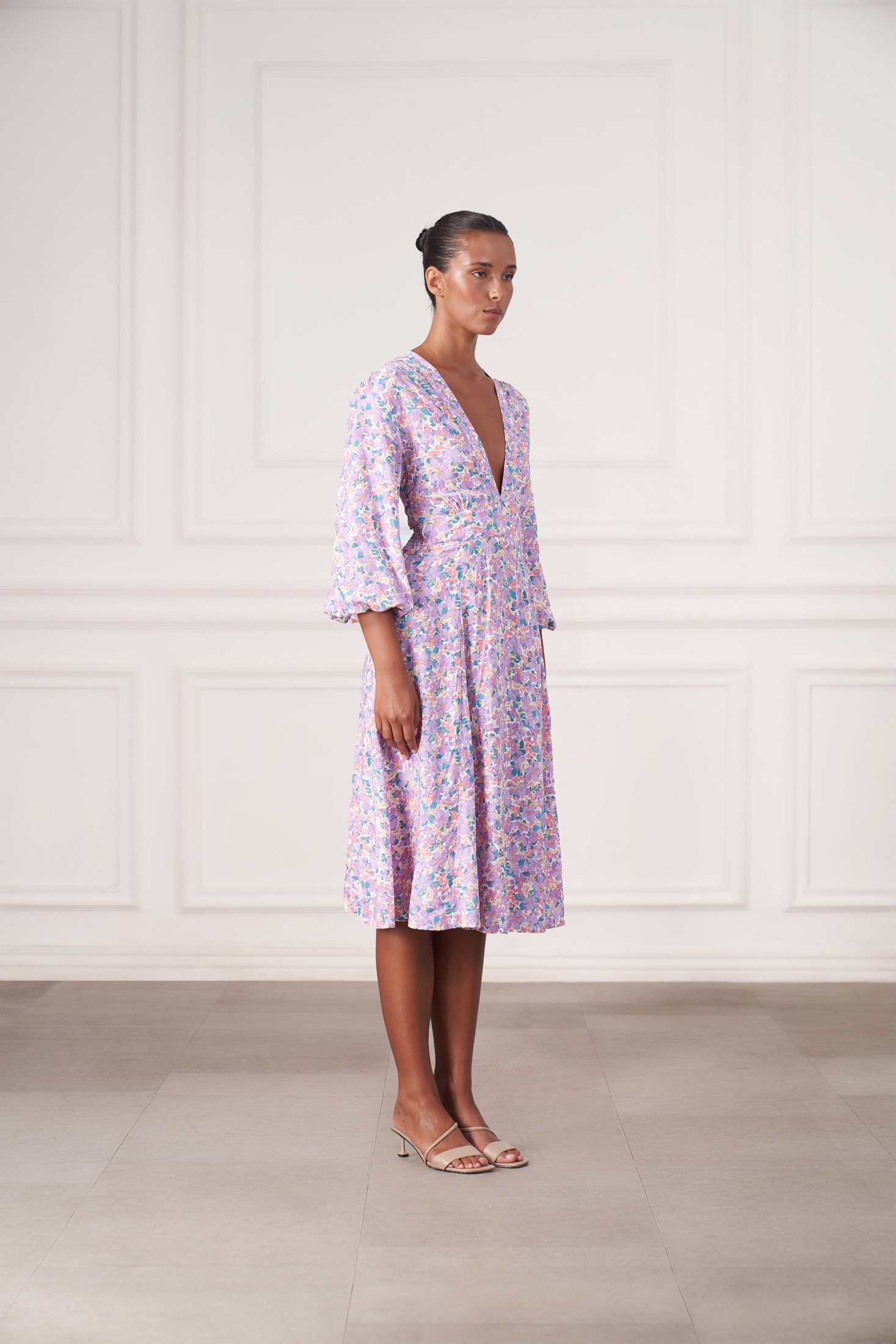 Vivianne Midi Dress | Bell Flower — thumbnail 3