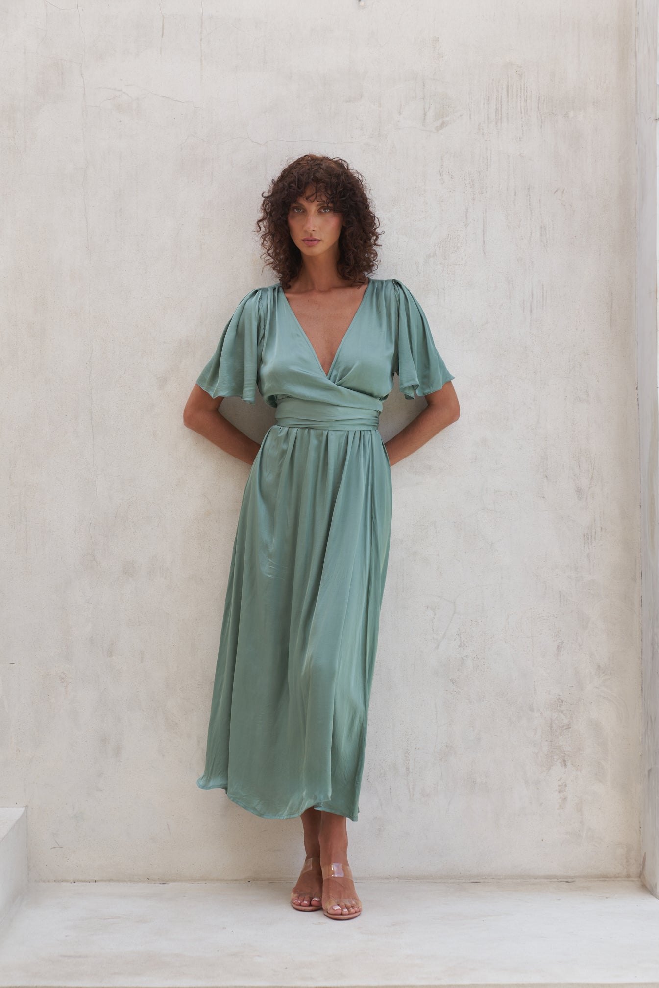 Marlowe Maxi Dress | Olive — thumbnail 2