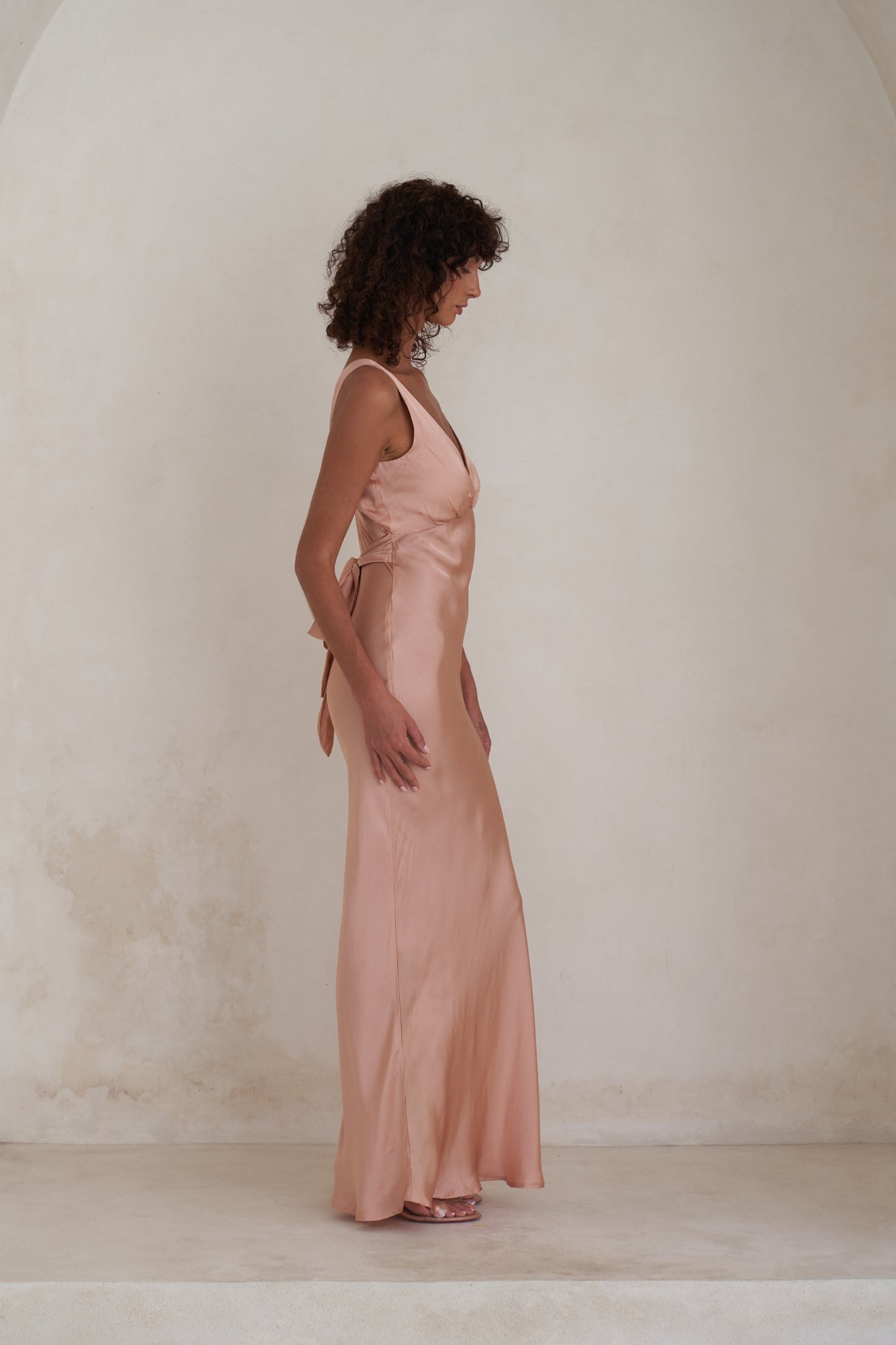 Bessette Maxi Dress | Peach Rose — thumbnail 4