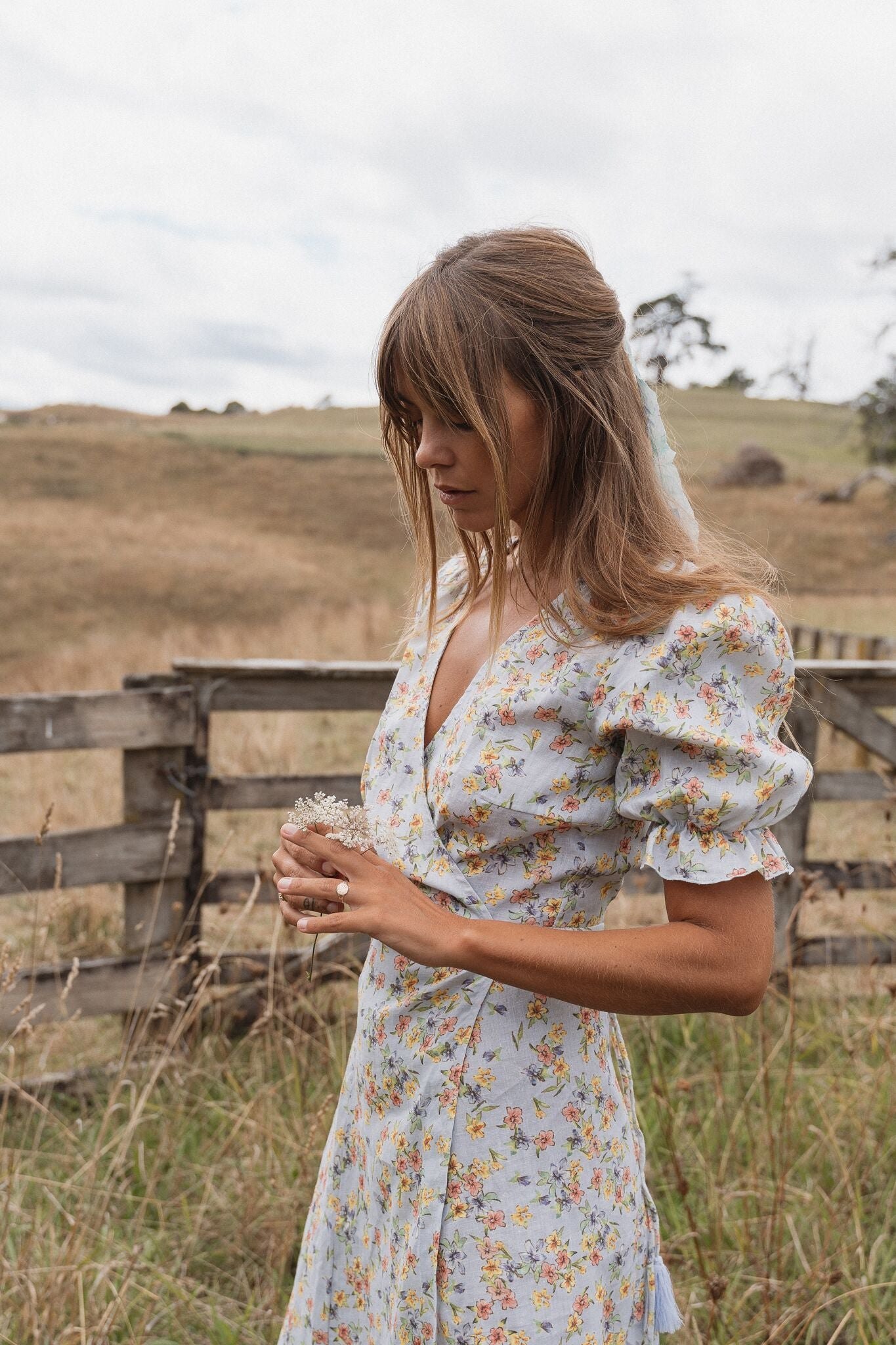 Alice Midi Wrap Dress | Spring Bouquet — thumbnail 7