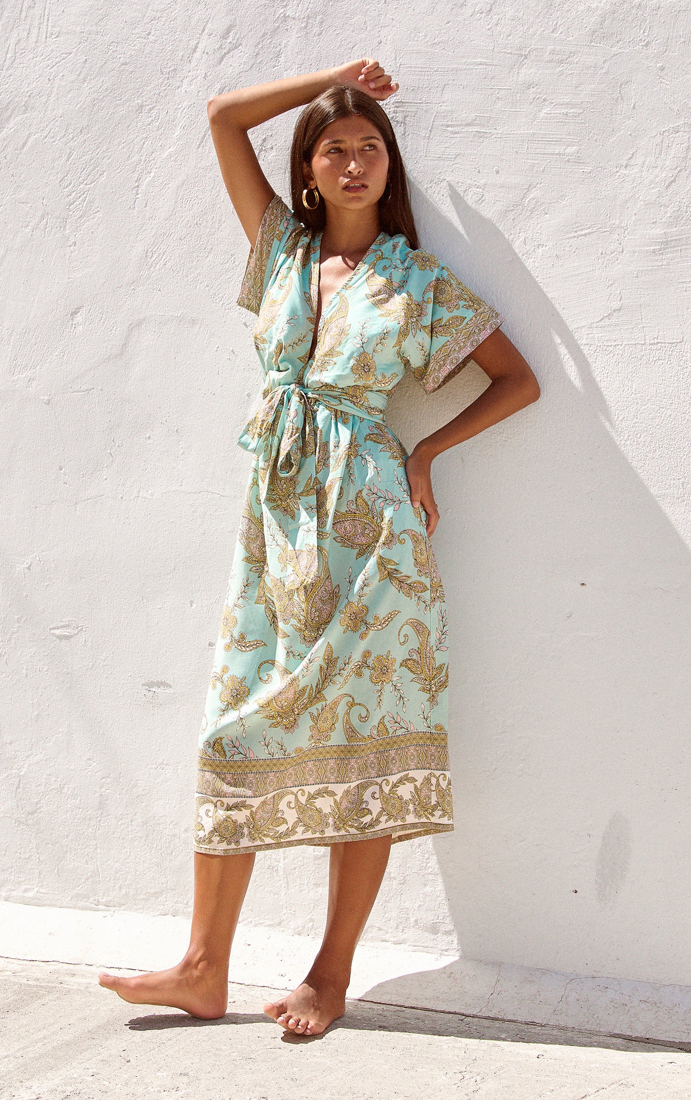 Melody Midi Dress | Amalfi Paisley — thumbnail 2