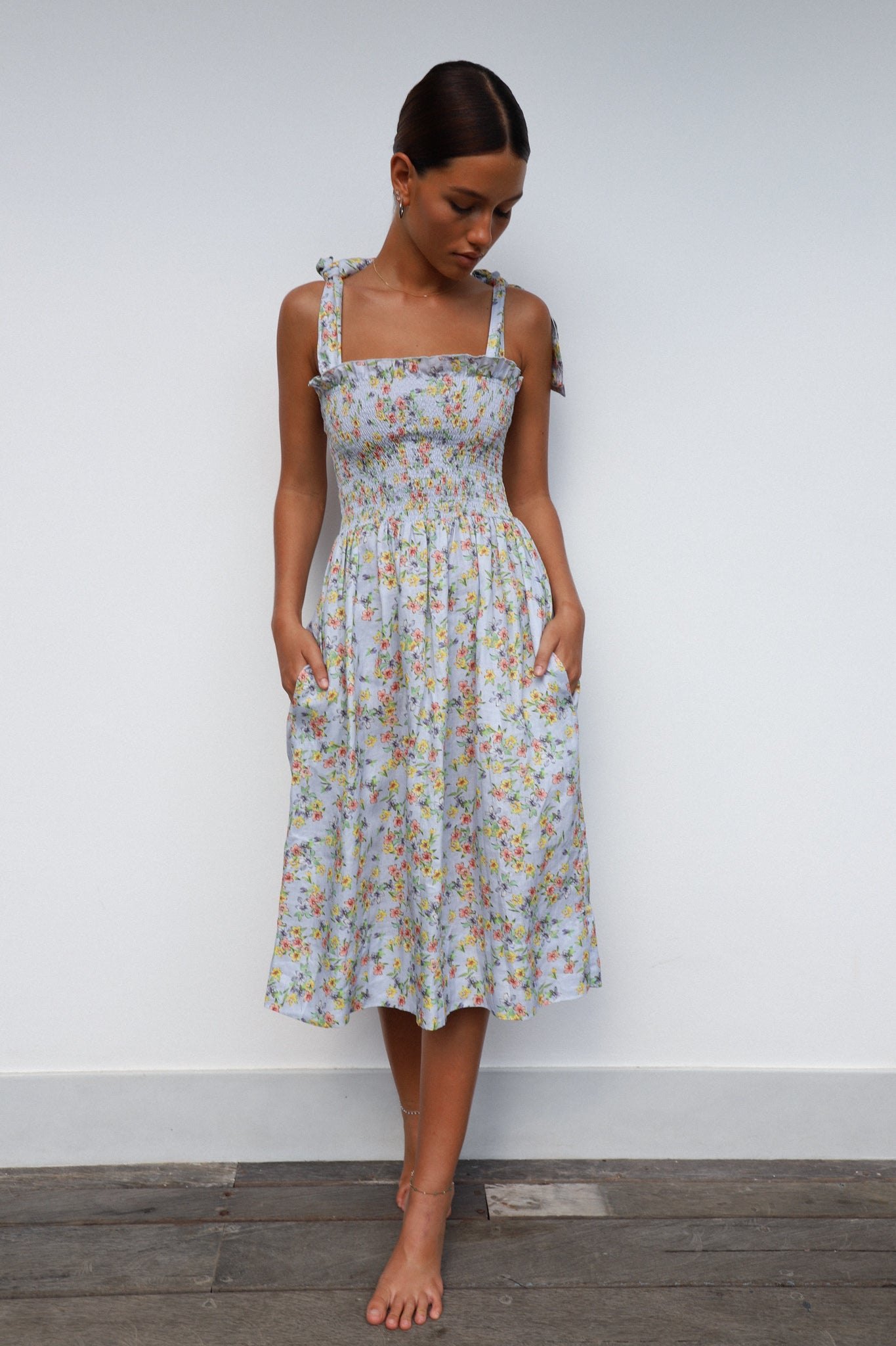 Farrah Midi Dress | Spring Bouquet — thumbnail 10