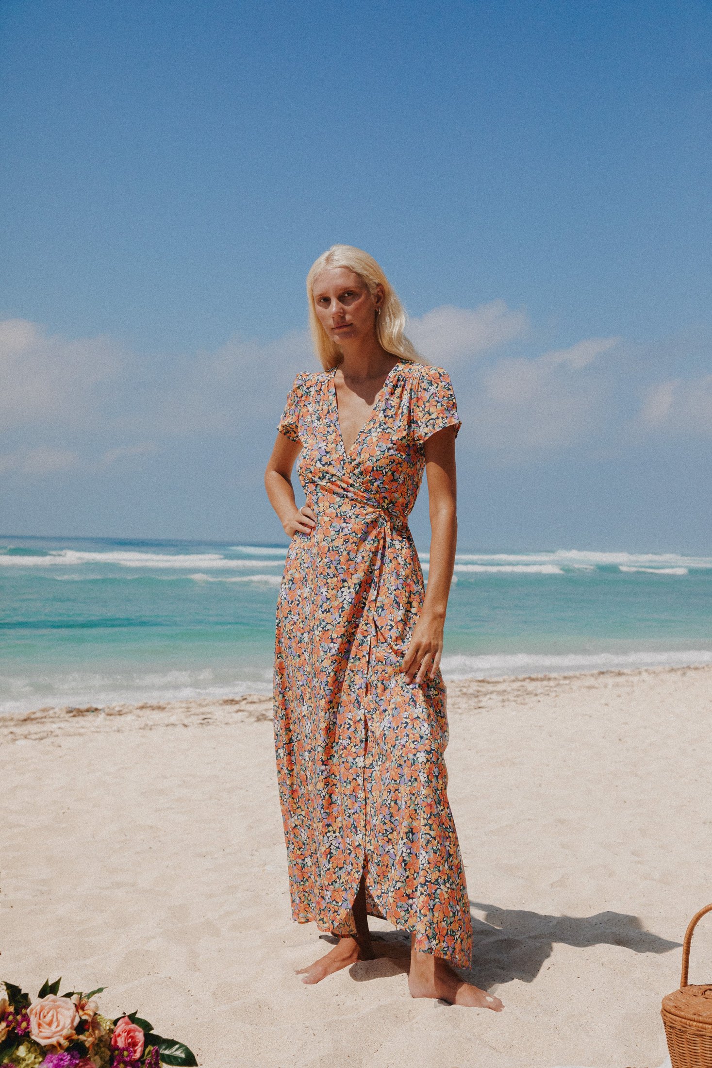 Alexa Maxi Wrap Dress | Wildflower — thumbnail 13