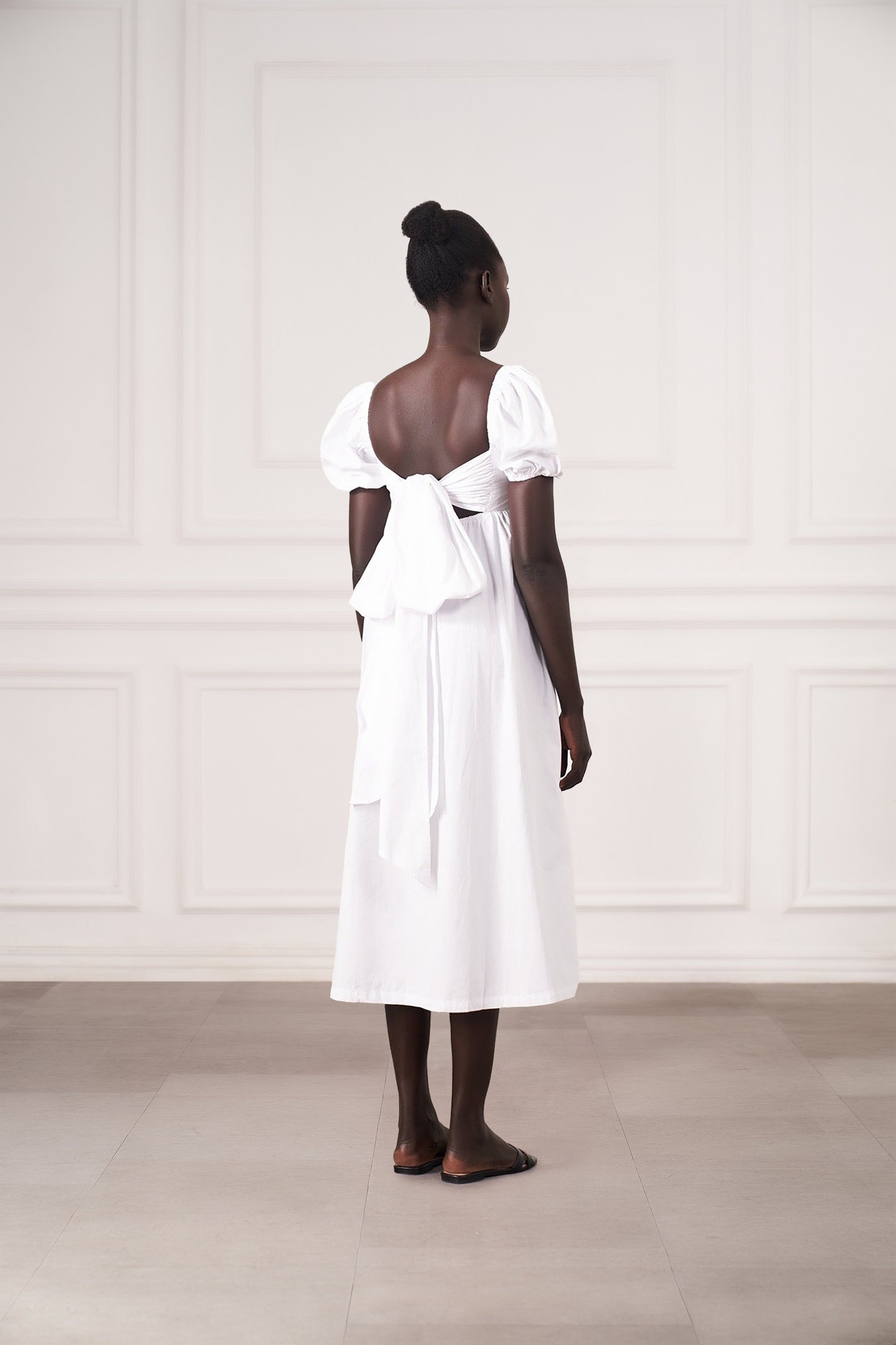 Grace Midi Dress | White — thumbnail 2