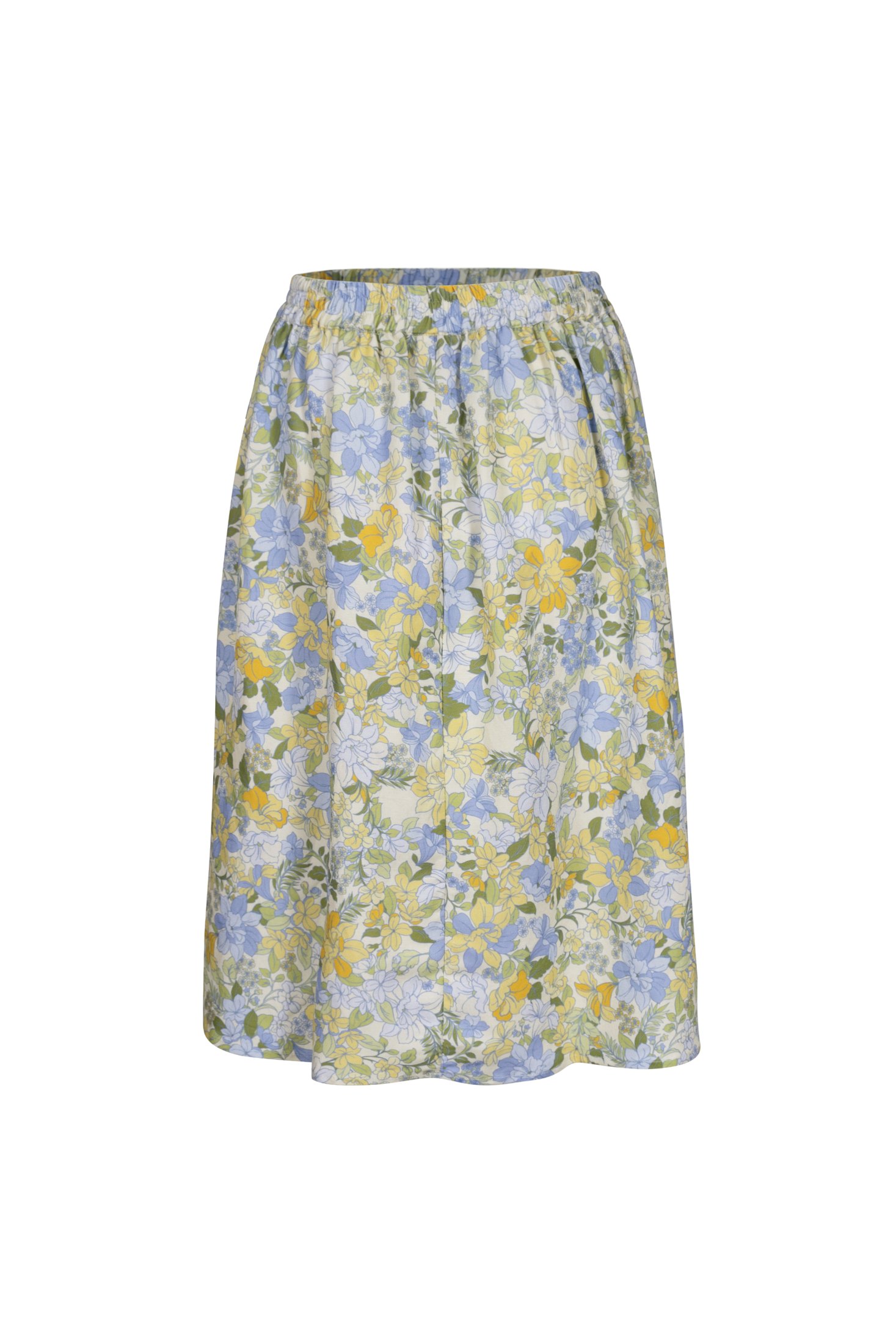 Olive Midi Skirt | Pastel Blooms — thumbnail 8