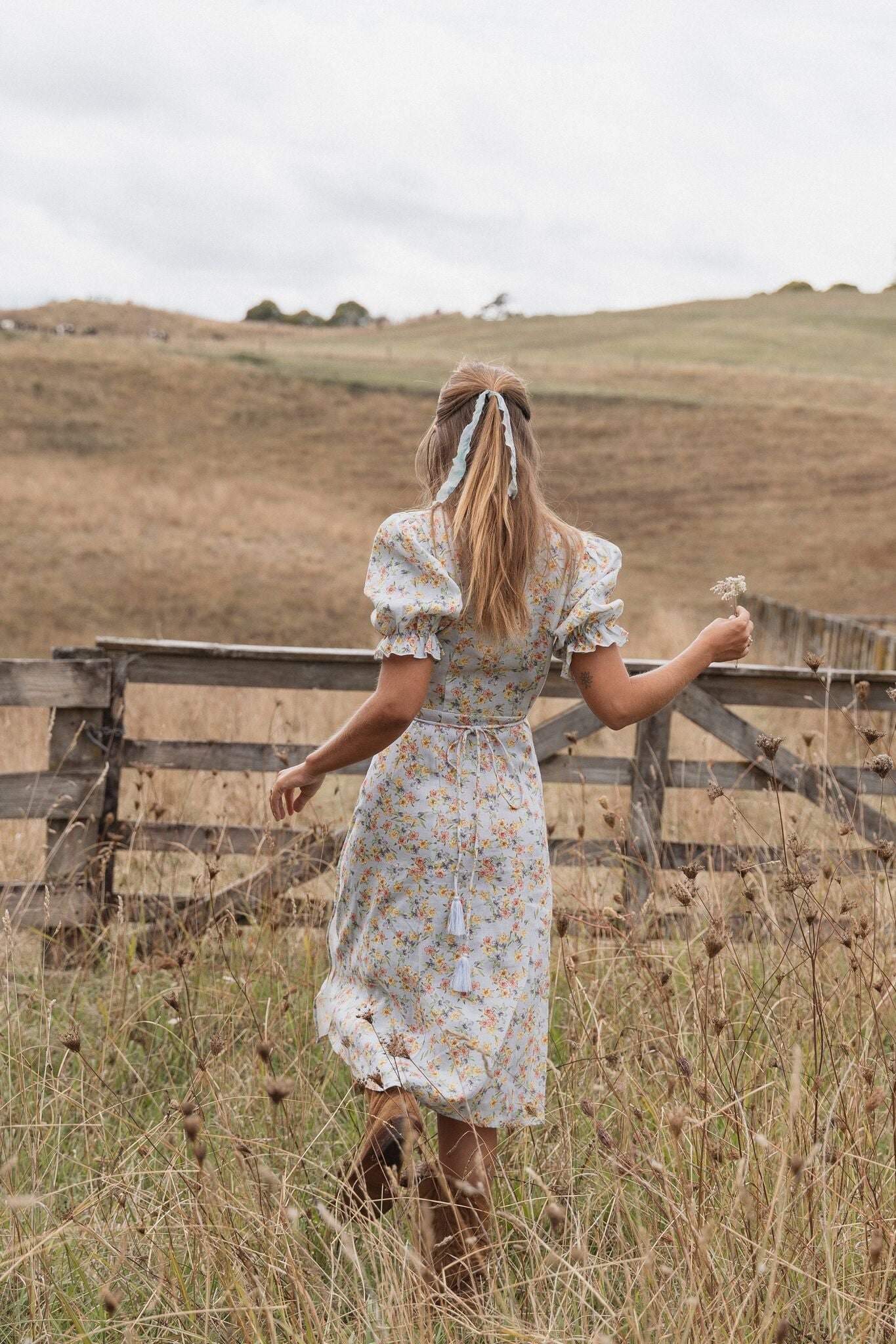 Alice Midi Wrap Dress | Spring Bouquet — thumbnail 11