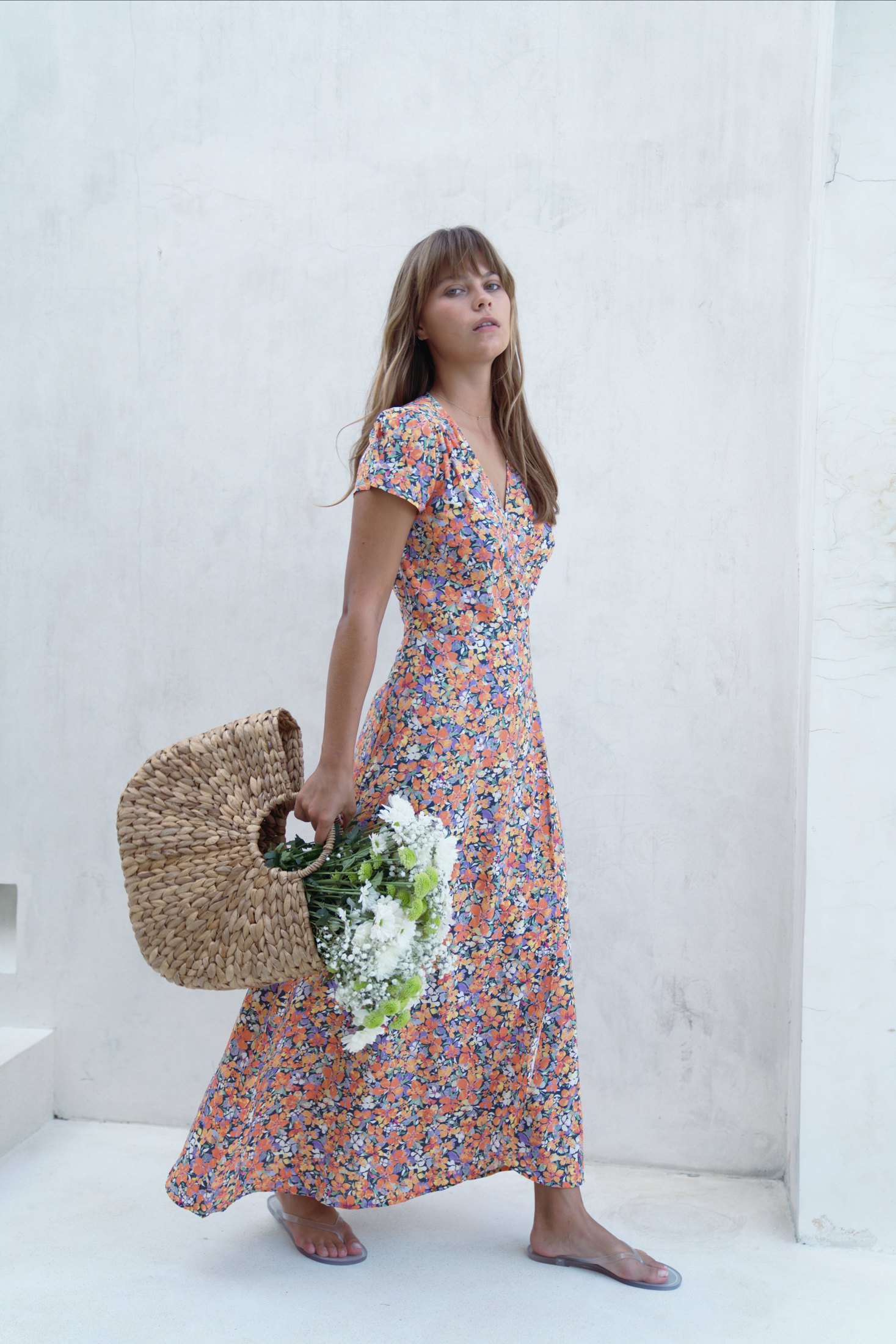 Alexa Maxi Wrap Dress | Wildflower — thumbnail 3