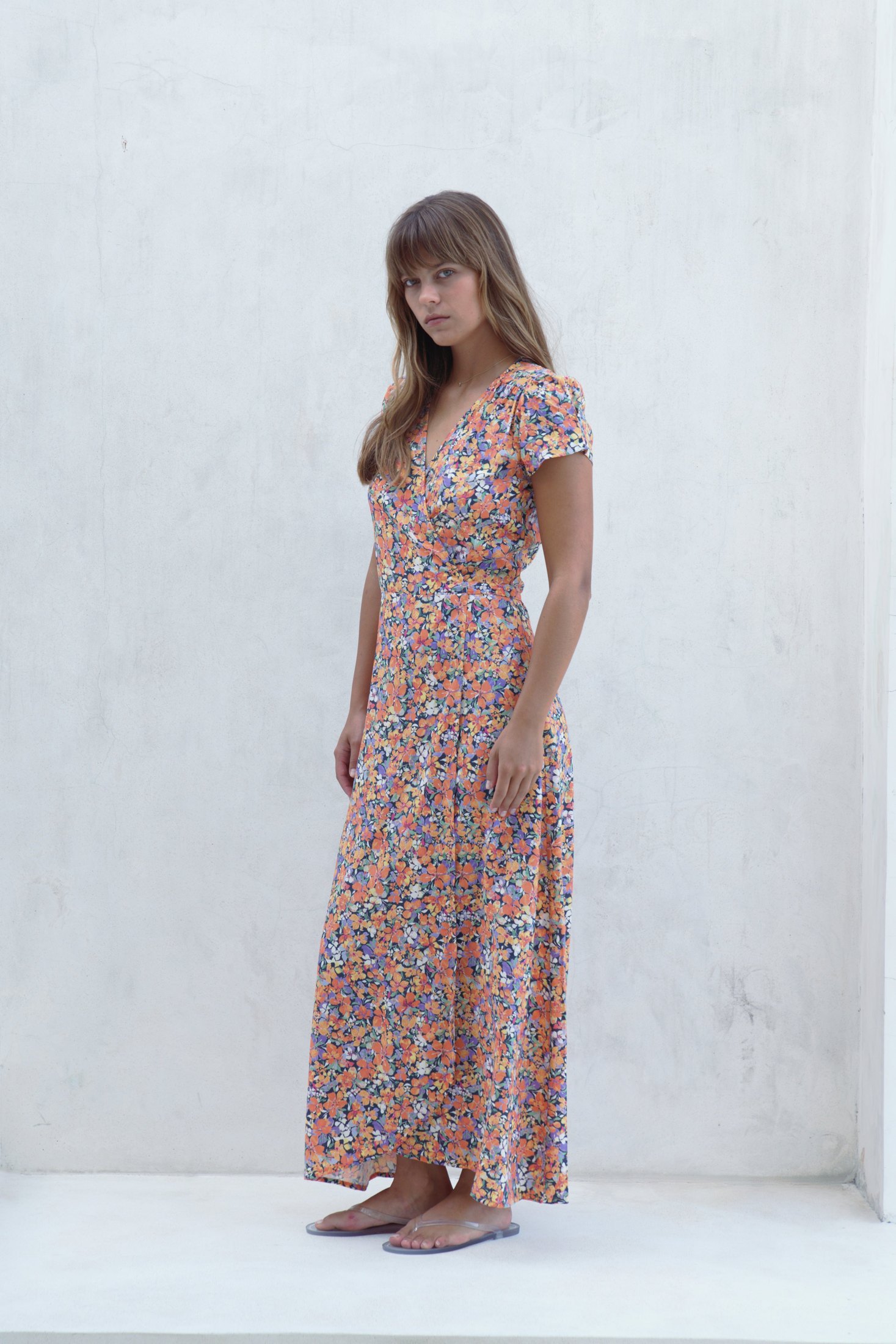 Alexa Maxi Wrap Dress | Wildflower — thumbnail 5