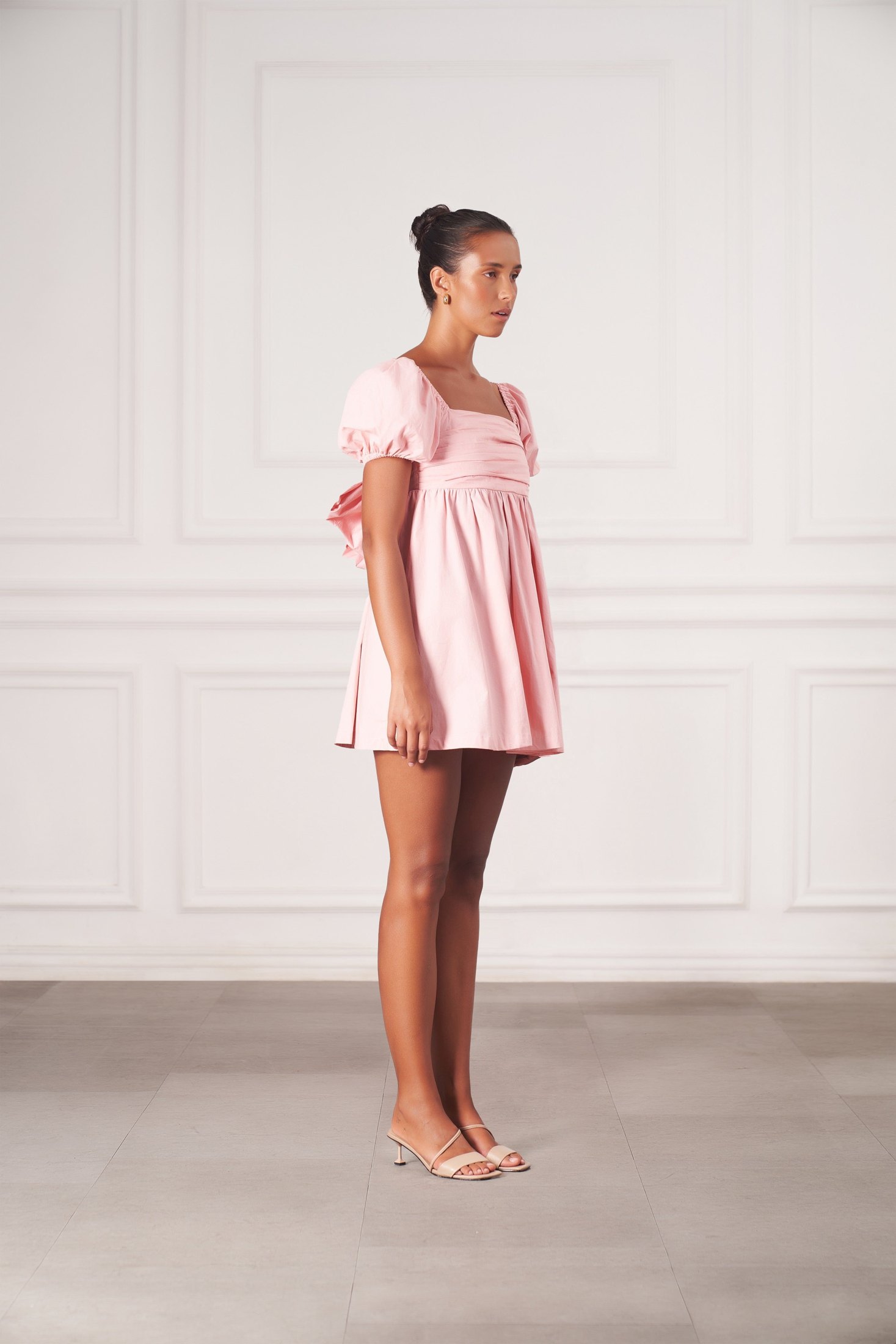 Grace Mini Dress | Powder Pink — thumbnail 3