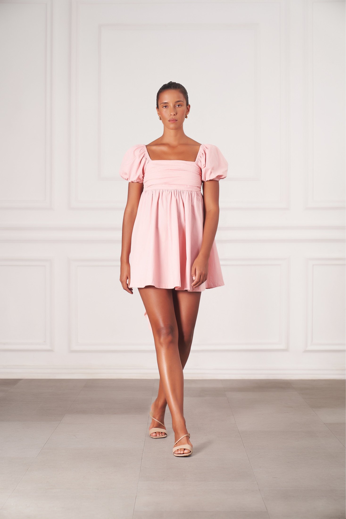 Grace Mini Dress | Powder Pink — thumbnail 2