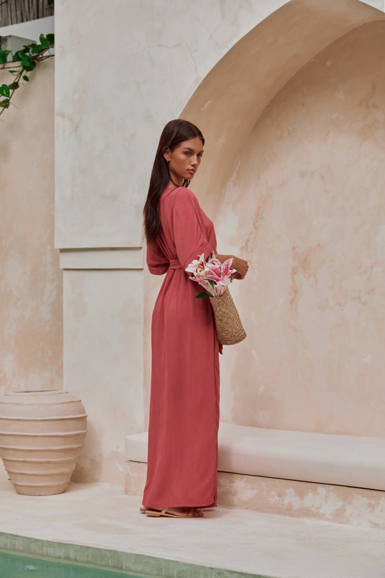 Melody Maxi Dress | Bordeaux — thumbnail 6