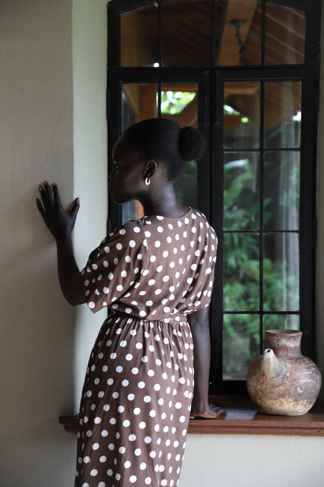 Melody Midi Dress | Espresso Dot — thumbnail 4