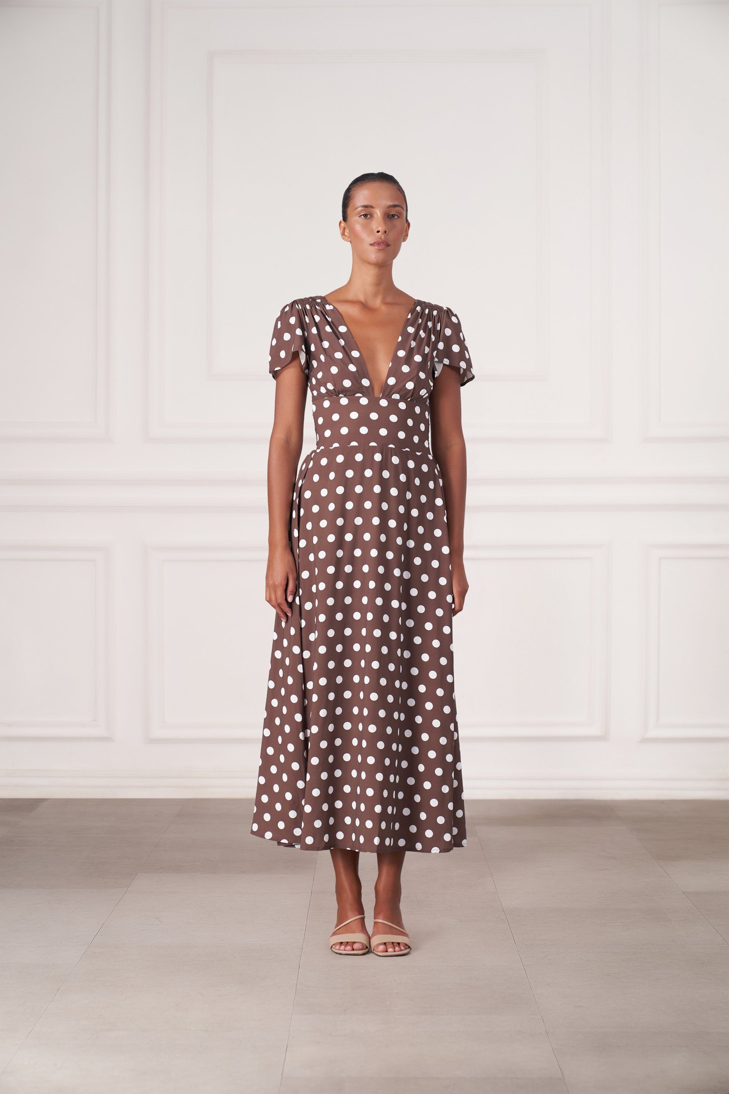 Margot Maxi Dress | Espresso Dot — style inspiration