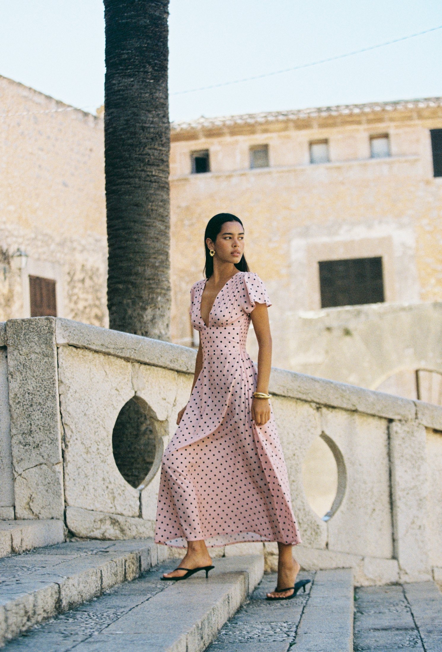 Margot Maxi Dress | Pink Polka Dots — thumbnail 4