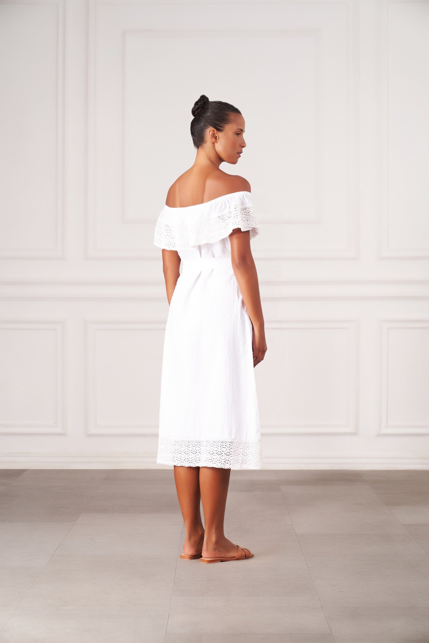 Lily Midi Dress | White — thumbnail 4