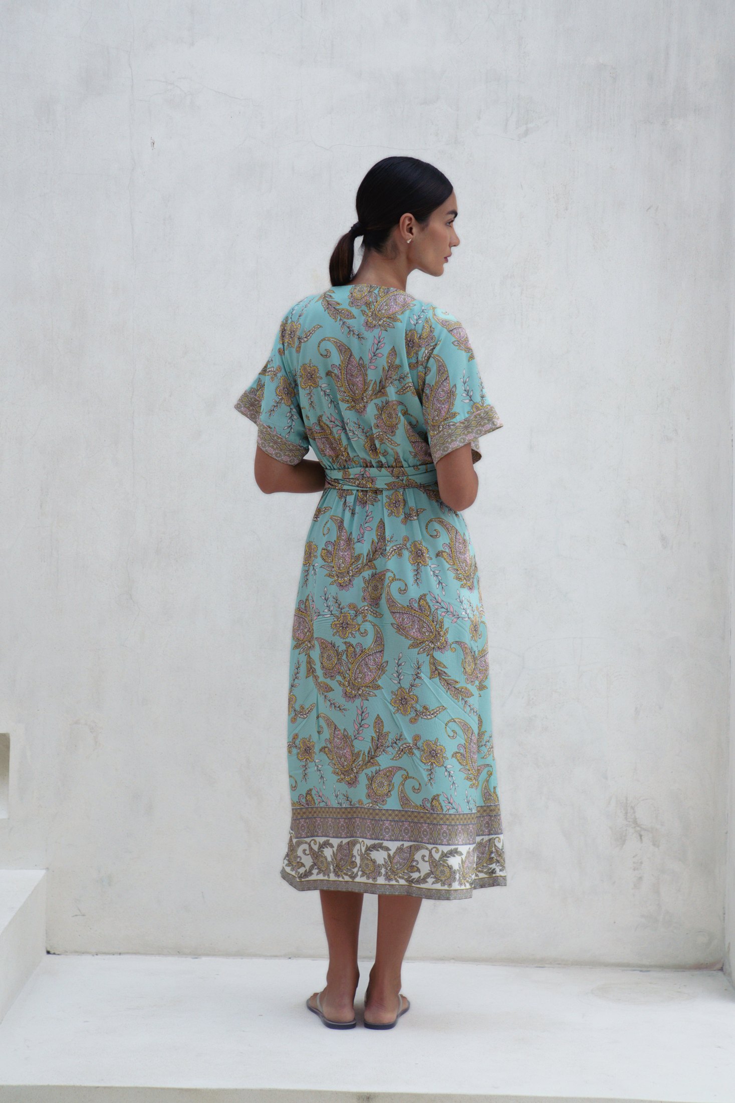 Melody Midi Dress | Amalfi Paisley — thumbnail 12