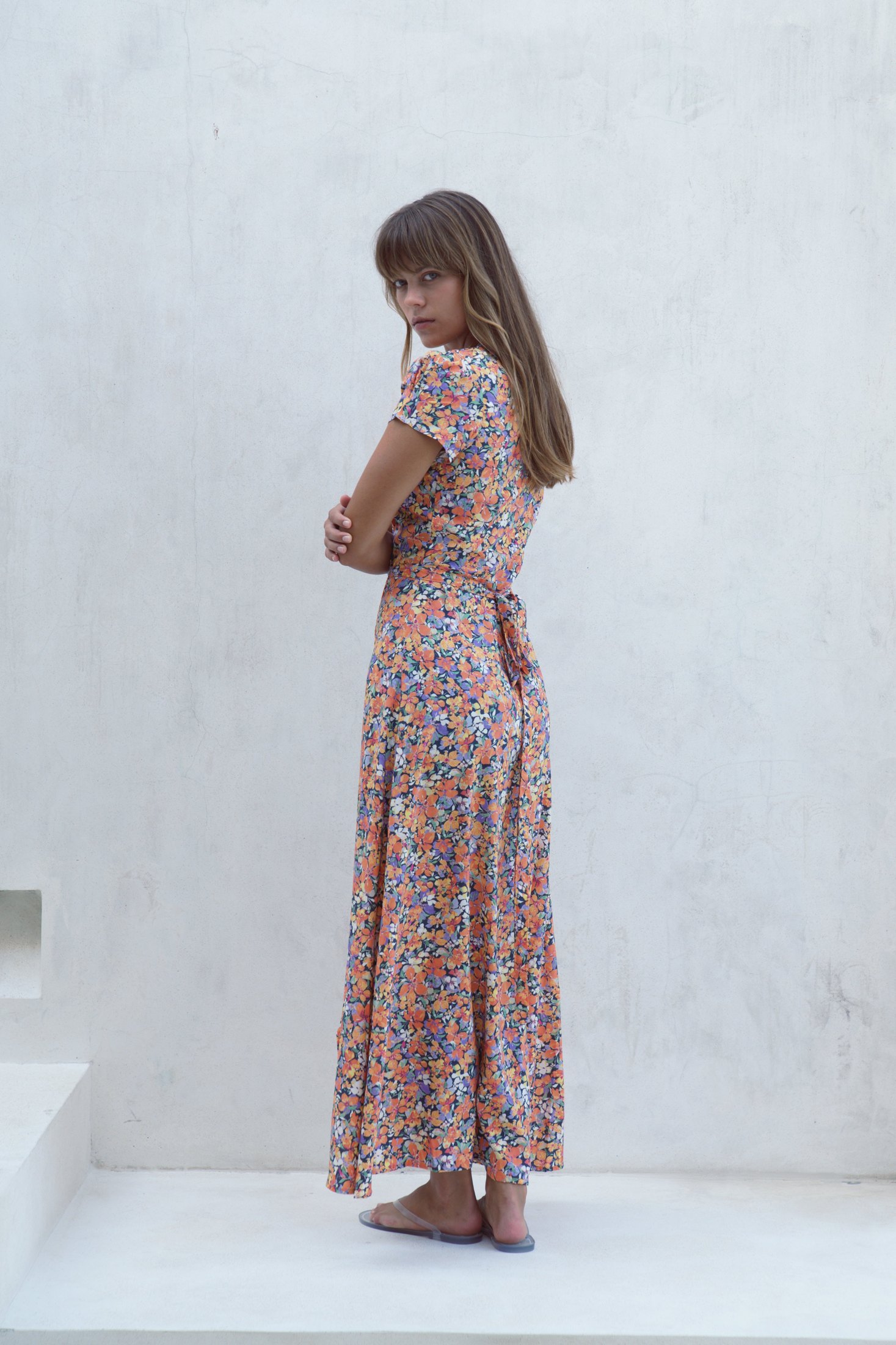 Alexa Maxi Wrap Dress | Wildflower — thumbnail 7