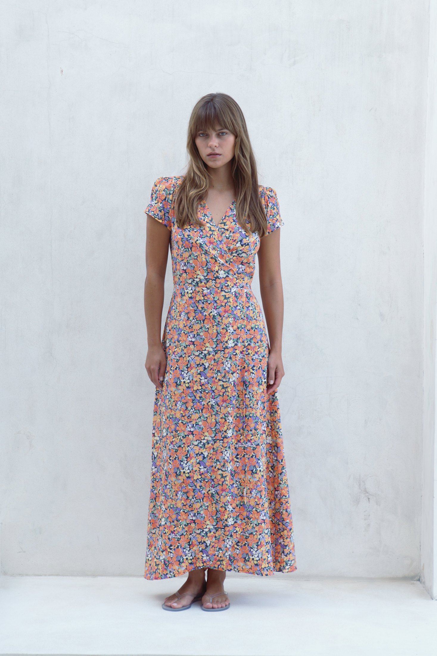 Alexa Maxi Wrap Dress | Wildflower — thumbnail 4