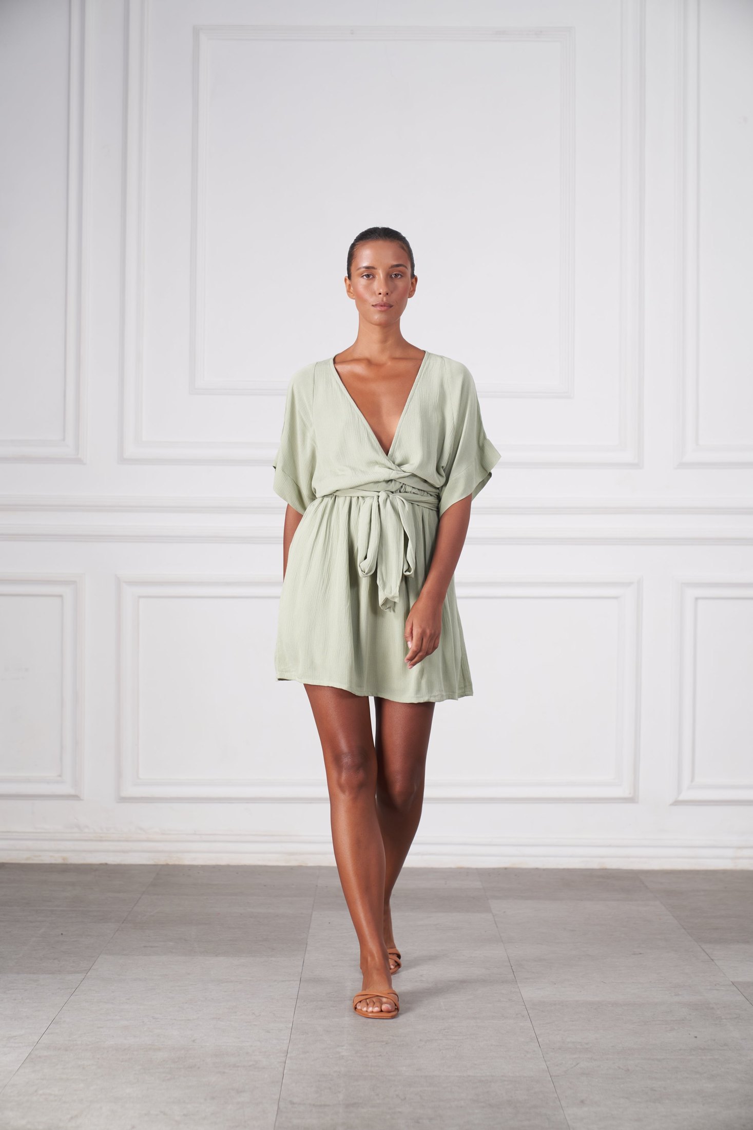 Melody Mini Dress | Sage Green — thumbnail 7
