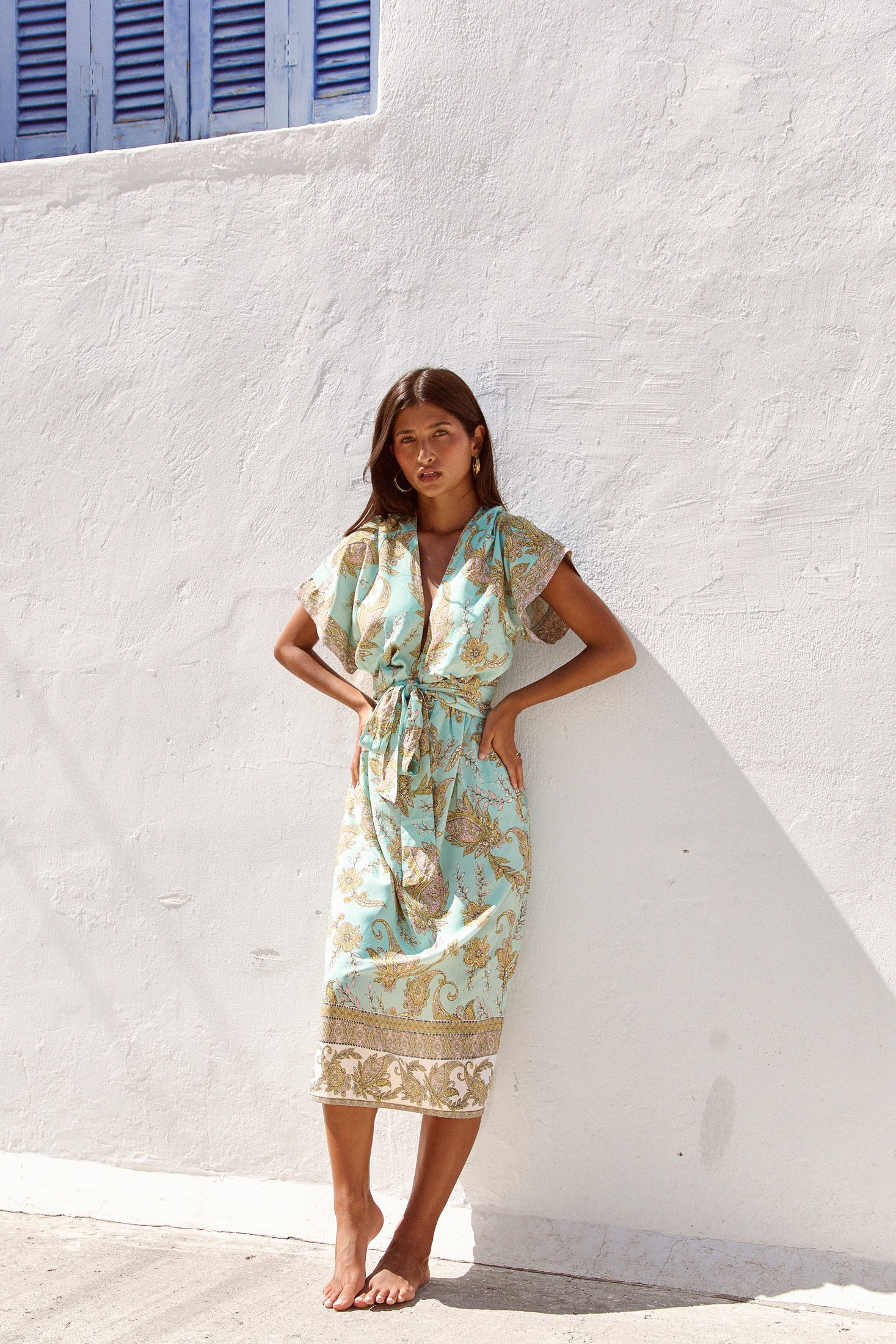 Melody Midi Dress | Amalfi Paisley — thumbnail 5