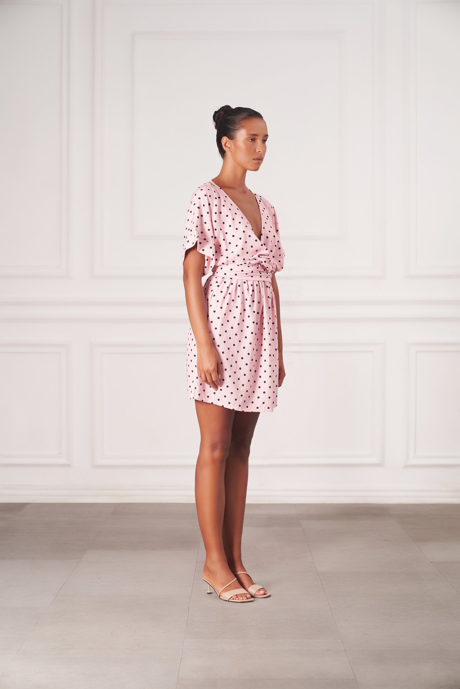 Melody Mini Dress | Pink Polka Dots — thumbnail 3