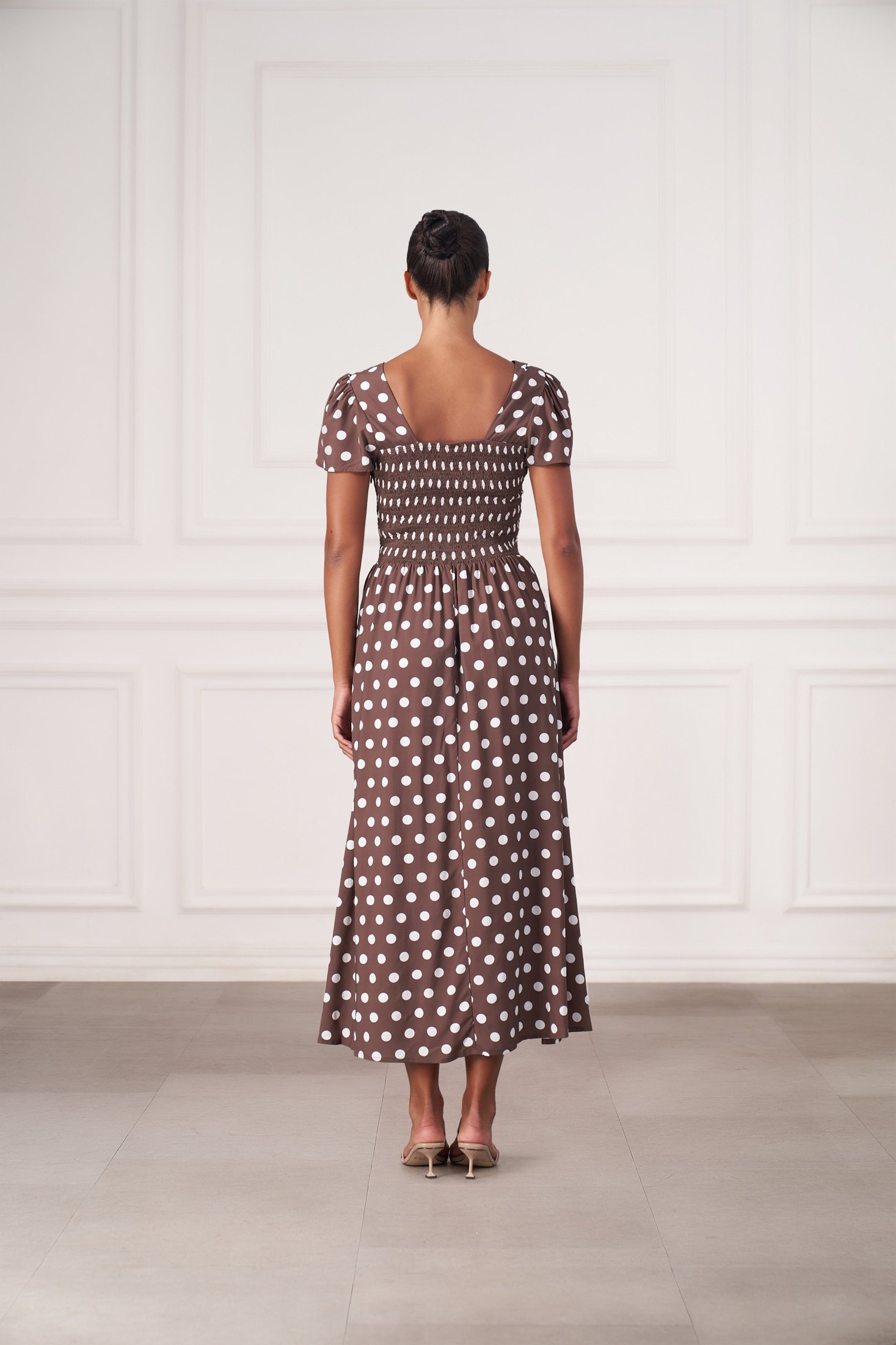 Margot Maxi Dress | Espresso Dot — thumbnail 3