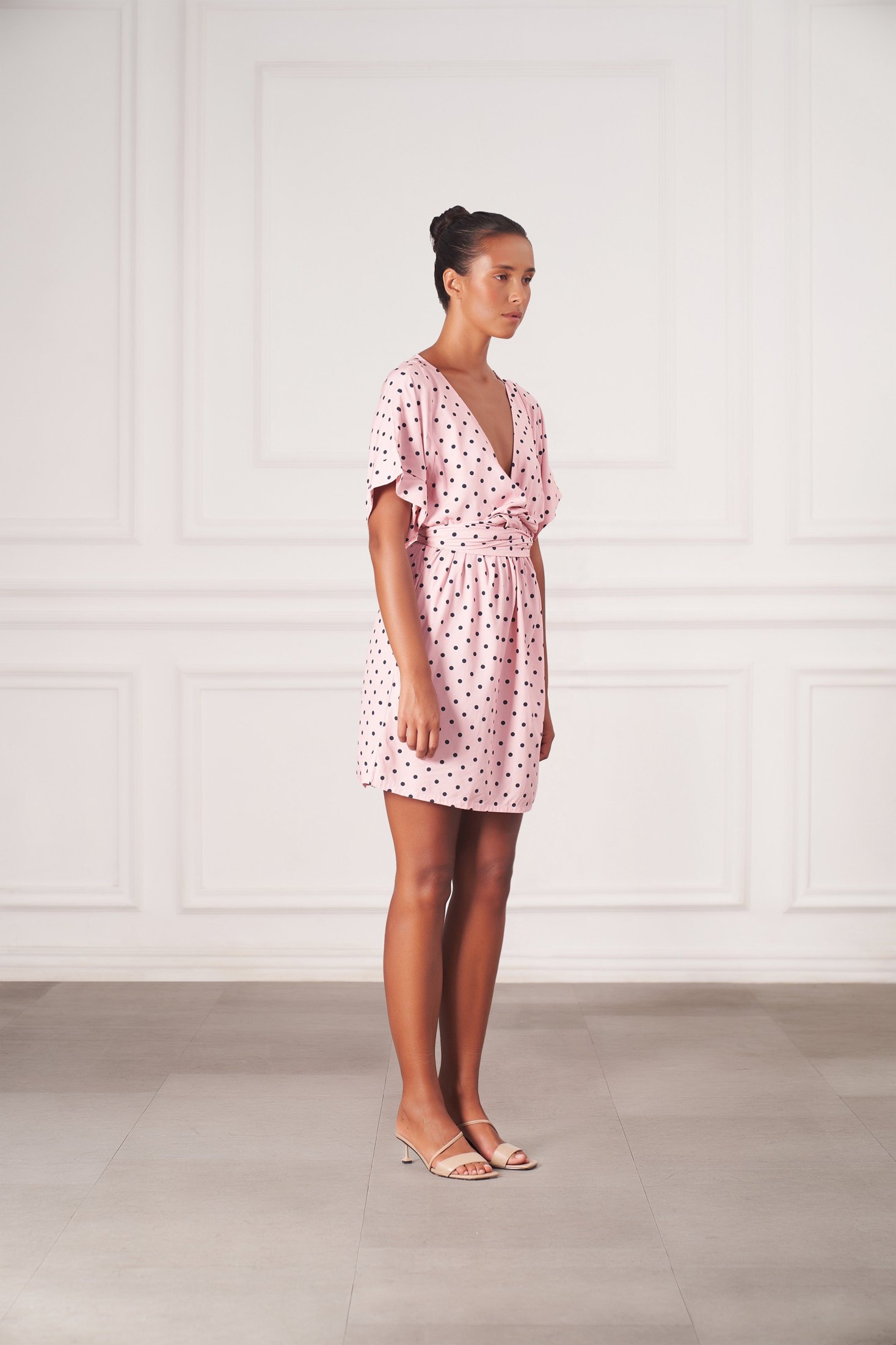 Melody Mini Dress | Pink Polka Dots — thumbnail 5