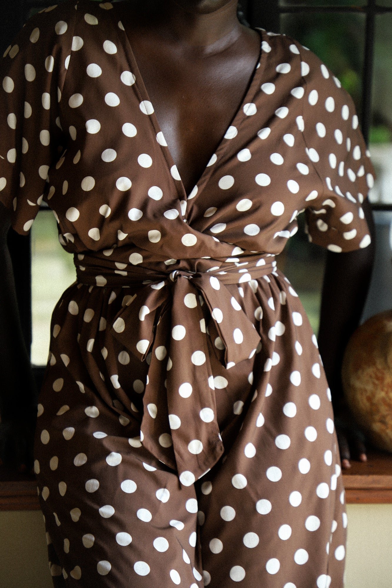 Melody Midi Dress | Espresso Dot — thumbnail 2